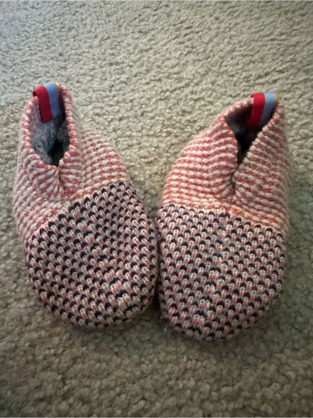 Bombas Kids Knit Slip-On Slippers in Orange, Blue, and Purple